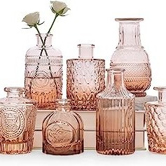 Sunset Eclectic Glass Bud Vases