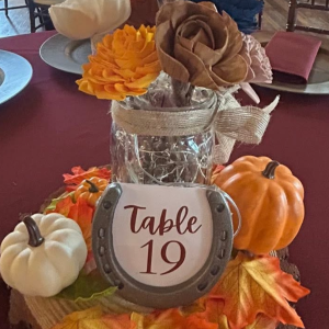 Galvanized Horseshoe Table Numbers
