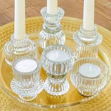 Clear Textured Candlestick/Votive - Studio Display