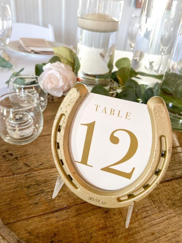 Horseshoe Table Numbers I Do Events