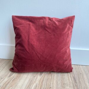 Cranberry Velvet Pillow