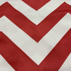 Red & White Chevron Satin Runners