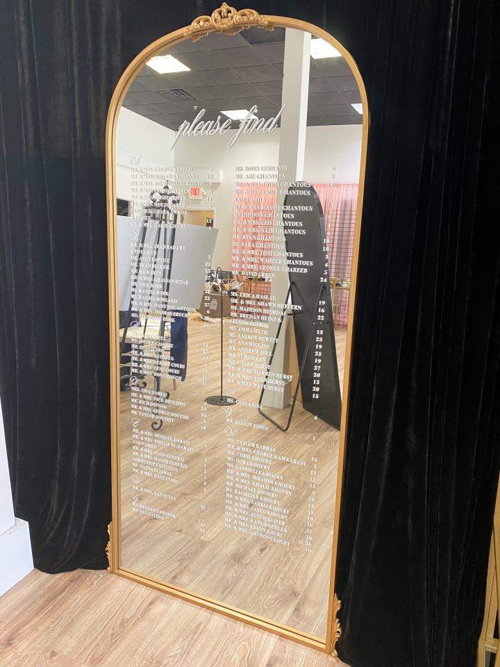 Gold Floor Length Mirror I Do Events