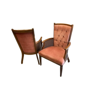 QC - Mauve Velvet High Back Chairs