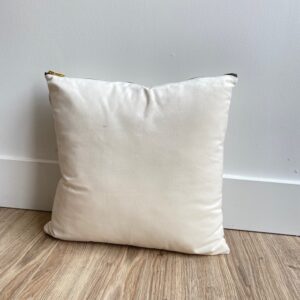 Ivory Pillow with Black Zipper