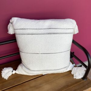 White Tassel Pillow
