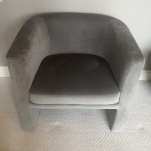 Grey Velvet Lounge Chairs