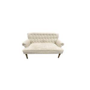 QC - Cream Tufted Loveseat